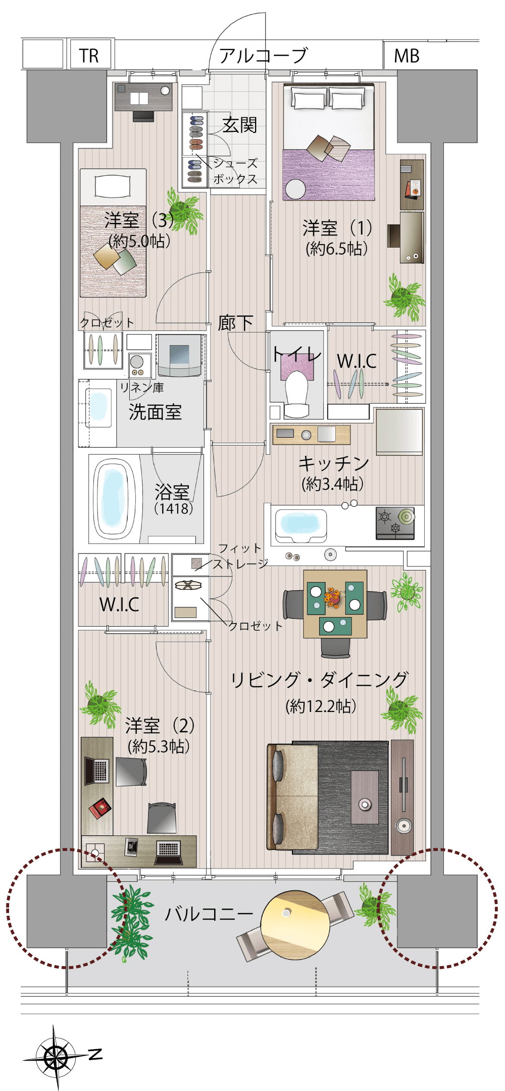 J type イラスト間取り