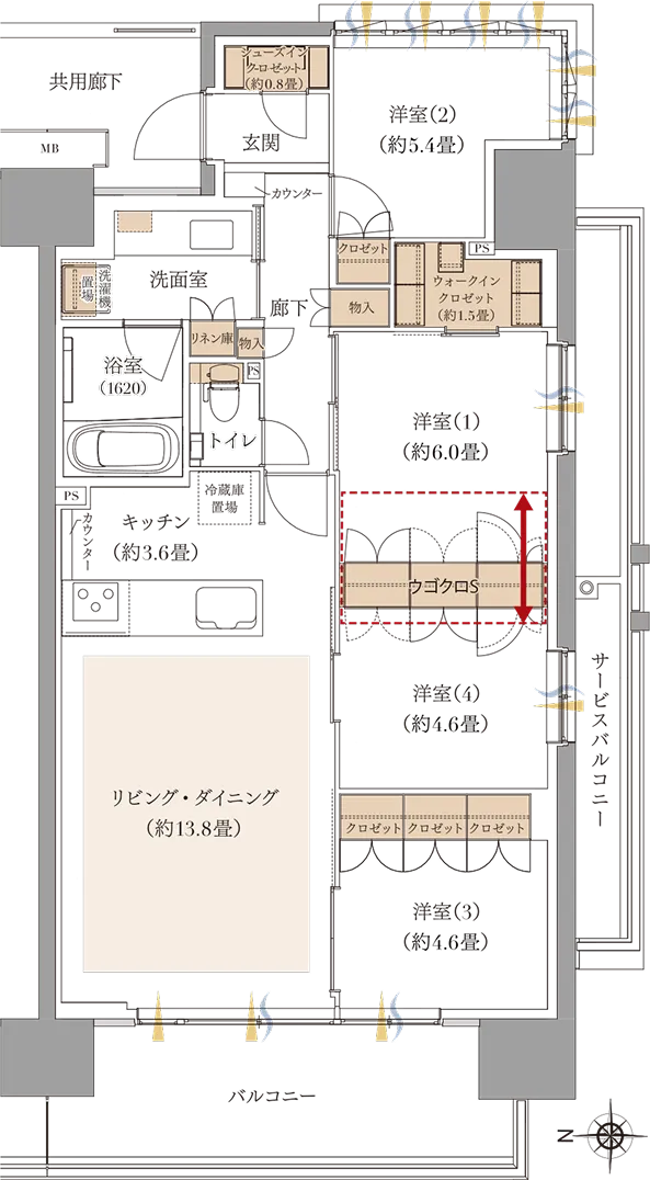 Htype 間取り図