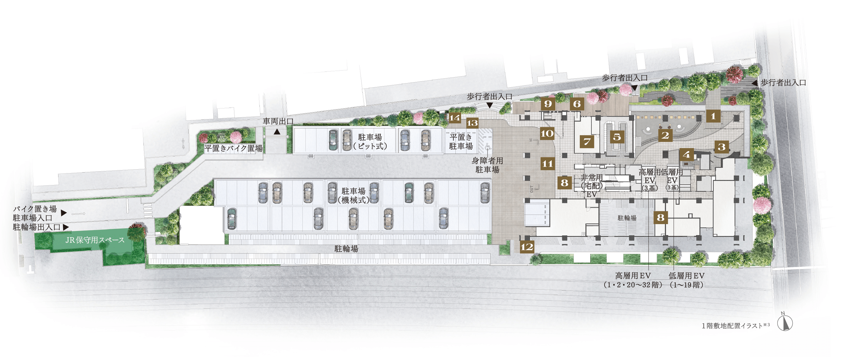 1階敷地配置イラスト