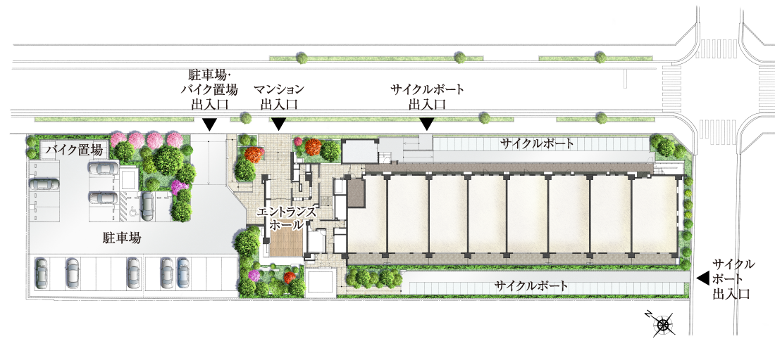 敷地配置イラスト