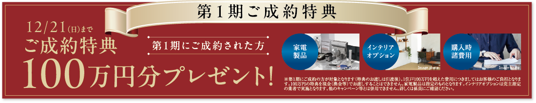 第1期成約特典