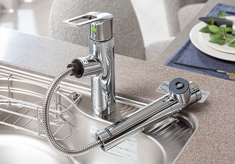 浄水器機能付シャワー水栓