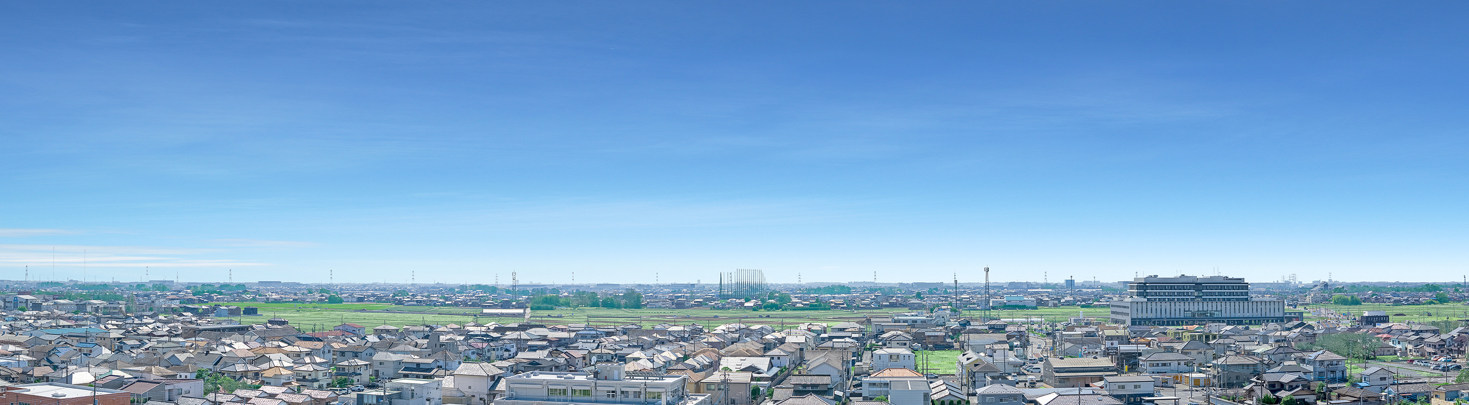 現地10階相当の高さから南西方向を望む眺望写真