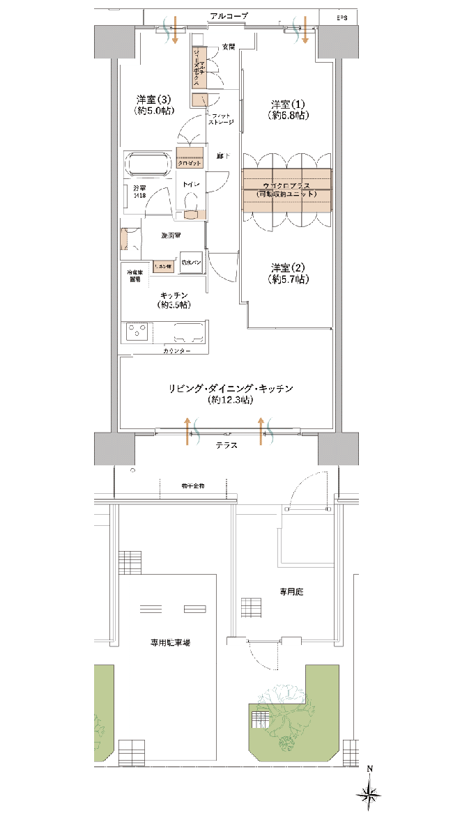 w1gタイプ間取り図