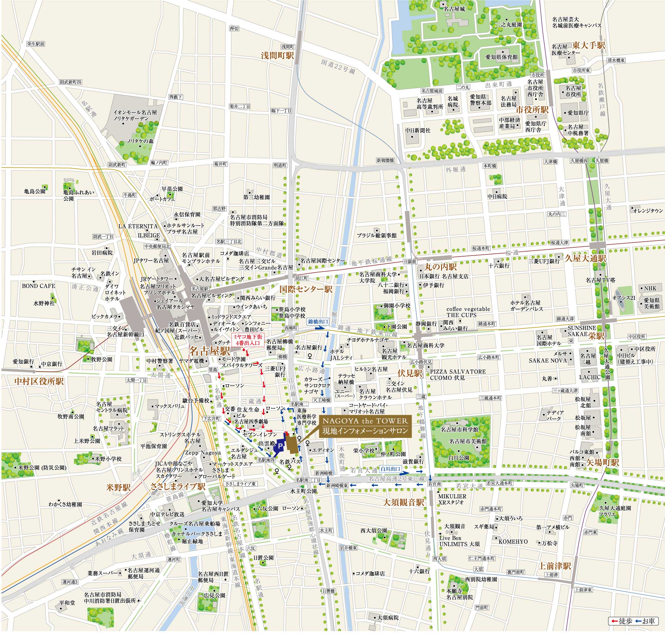 【公式】NAGOYA the TOWER｜現地案内図ページ｜地上42階。「名古屋」駅最寄りの最高層タワーレジデンス。