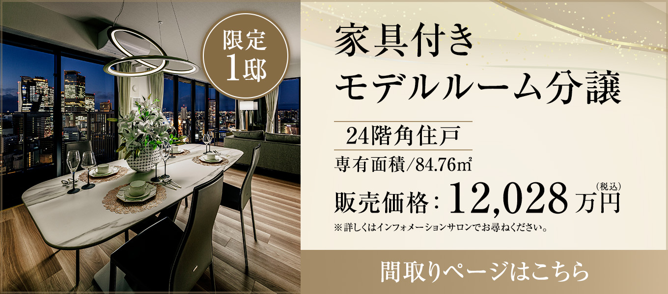 家具付きモデルルーム分譲