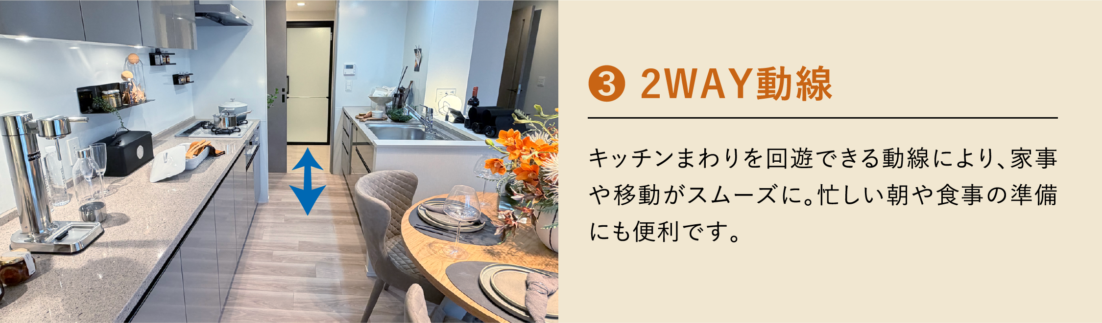 ❸ 2WAY動線
