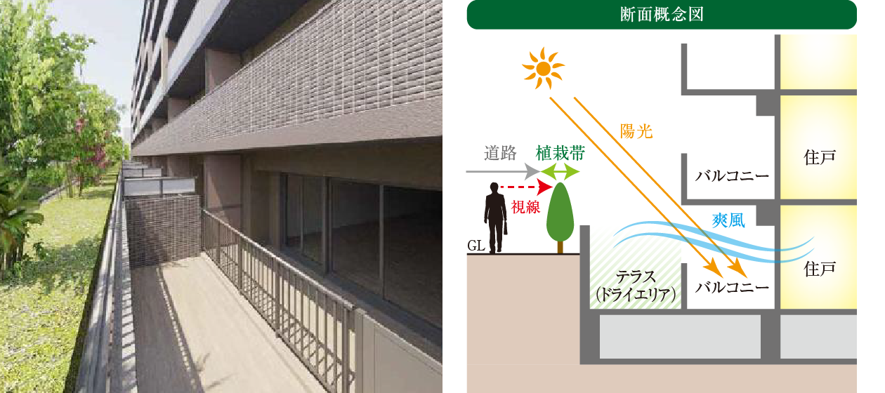 テラス・バルコニー完成予想図