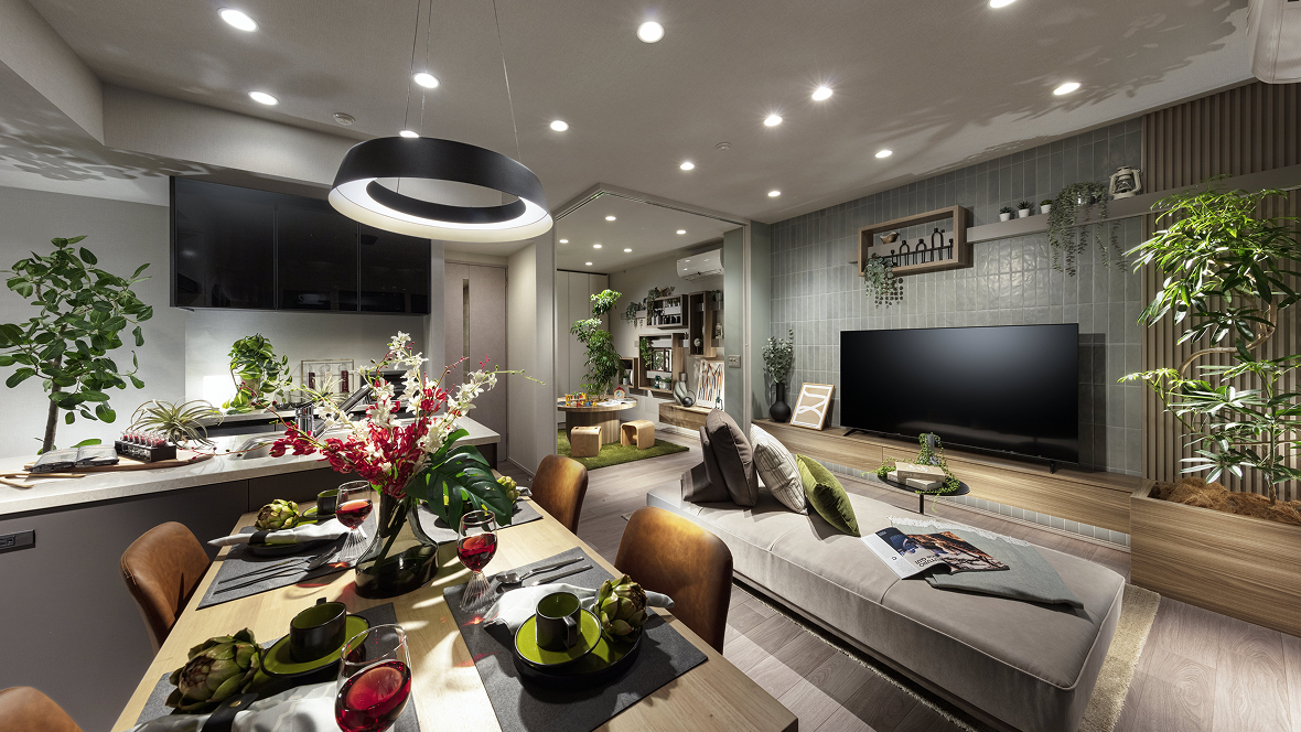 LIVING DINING KITCHEN