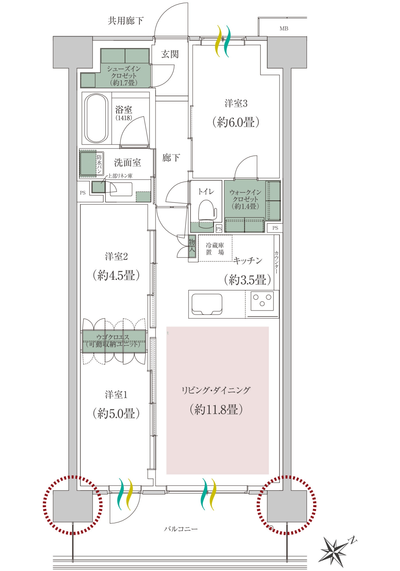 Gタイプの間取り