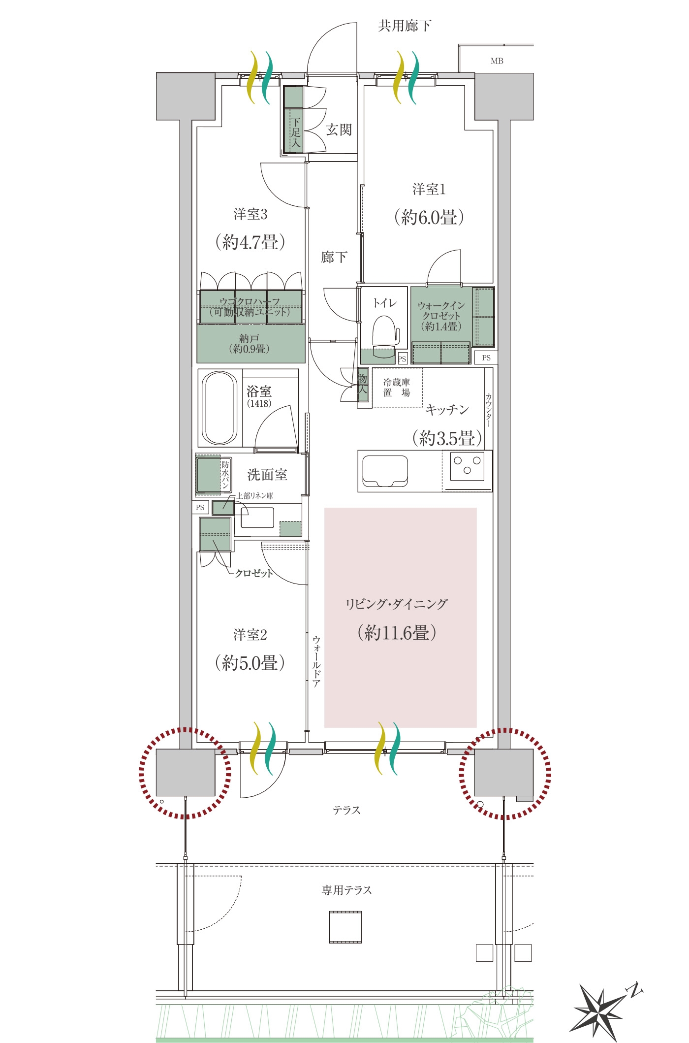lgタイプの間取り